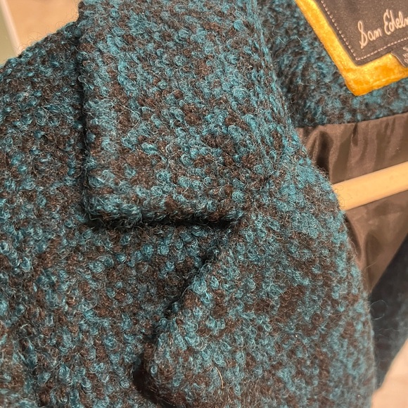 Sam Edelman teal black wool blazer coat size S - Picture 4 of 6